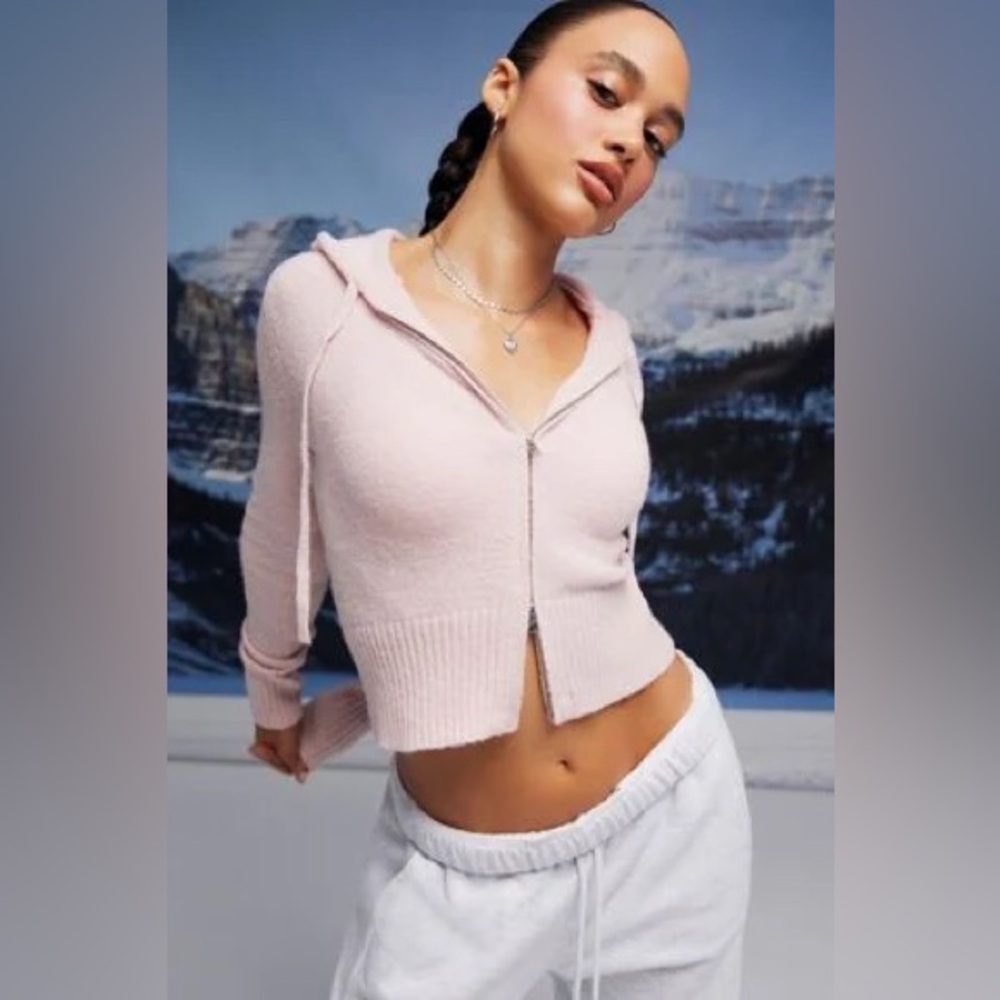 GARAGE KNIT ZIP UP HOODIE